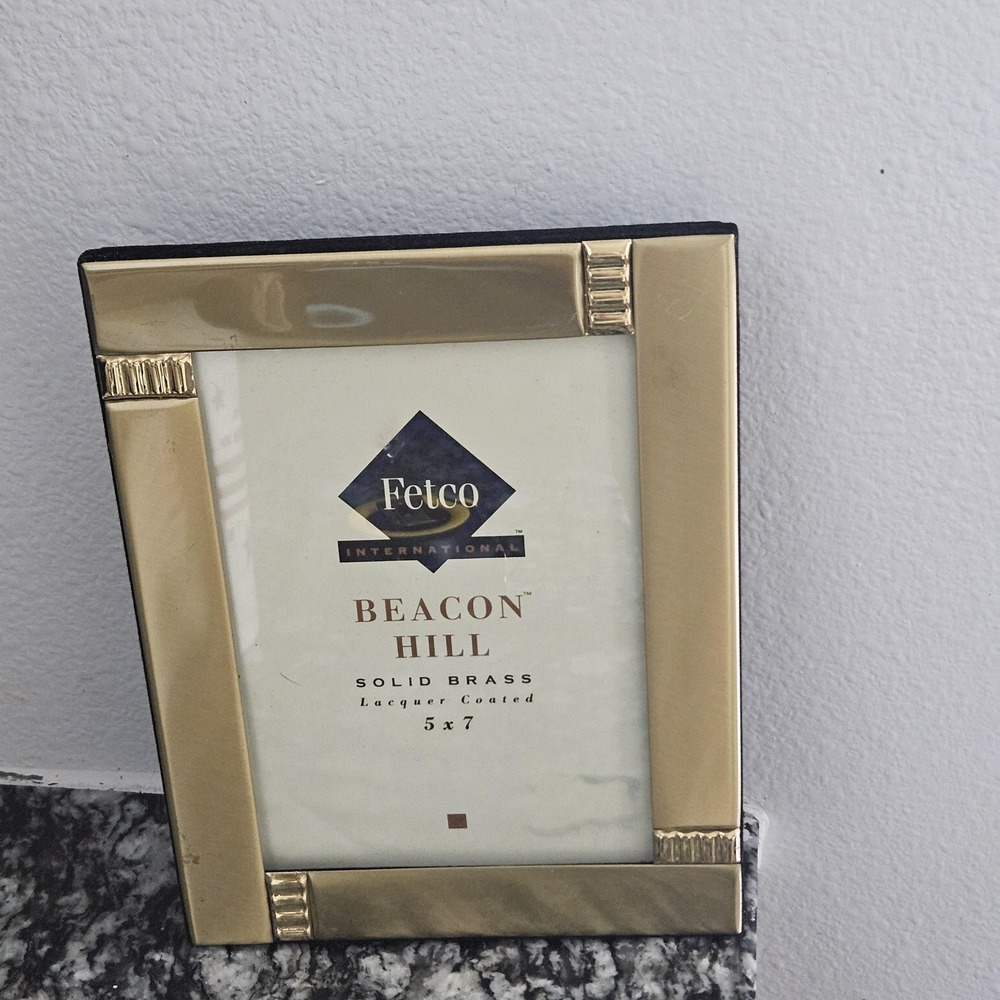 Vintage Fetco Solid Brass Picture Frame 5x7 inches‎
